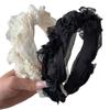 Elegante Diadema Trenzada de Encaje, Diadema Ancha Trenzada de Gama Alta de Nicho para Salir, Lavado de Cara, Pinza para el Cabello, Goma para el Cabello para Mujeres