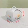 Caja Portátil para Pastel de Mousse Caja Desechable para Pastelería Caja para Postre de Queso Rollo Suizo Caja de Embalaje para Alimentos Horneados