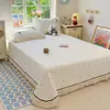 Manta de cama de gasa de doble capa, 100% algodón, grado A, adecuada para bebés y madres, al por mayor, diseño reversible, juego de cuatro piezas, manta individual, funda de edredón