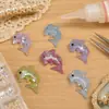 Acessórios de resina feitos à mão DIY material para acessórios de cabelo pequeno golfinho peixe marinho peixinho celular acessórios de beleza vendas diretas da fábrica