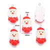 Serie Navideña de Resina DIY Colgante de Papá Noel Regalo Muñeco de Nieve Pulsera Llavero Colgante Decorativo W462