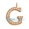 L57 Accesorios populares europeos y americanos colgante de collar con letra de circonita colgante de acero inoxidable