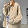 Outono de 2026 Nova Chegada Jaqueta Estilo Dados Outwear Masculino Color Block Macacão de Voo Masculino Solto Confortável Versátil Tendência Estilo Americano