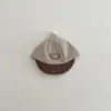 Boné Simples com Logo de Letra Listrada para Bebê Chapéu de Outono à Prova de Vento para Meninos e Meninas Boné Quente