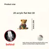 Protector de cable de datos acrílico 2D, previene la rotura, presenta diseños de animales de dibujos animados, cable de datos para teléfono Tipo-C, para ventas transfronterizas