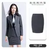 Traje de Raya Traje Formal para Hombre y Mujer Mismo Ropa de Negocios Traje de Manga Larga Traje de Tres Piezas Vestido de Trabajo de Gerente de Hotel Vestido de Verano