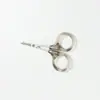 Tijeras Recortadoras Manuales Redondas de Acero Inoxidable con Punta Fina para Vello Facial, Herramienta de Belleza para Recortar Cejas, Herramienta de Belleza para Recortar Pestañas