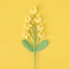 Día del Maestro Día de San Valentín Rama de Flor de Nomeolvides de Siete Cabezas Hecha a Mano Decoración para el Hogar Floristería Ramo Tejido Terminado Venta al por Mayor
