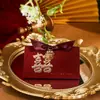Caixa de Doces 2023 Nova Sacola de Doces de Caqui Caixa de Doces para Casamento Embalagem de Caixa de Presente de Alto Nível Caixa de Doces Suprimentos para Casamento