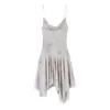 Bestseller Transfronterizo de AliExpress Primavera 2026 Nuevo Vestido Asimétrico de Malla de Seda Floral Ajustado para Mujer 5039651