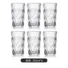 Taza nórdica de glaciar con patrón de hielo, venta al por mayor, taza japonesa transparente de vidrio para vino tinto, jugo, taza de agua con patrón de corteza, taza de manchas