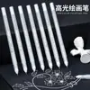Marcador Artístico Bolígrafo Especial Cartón Negro Gancho Blanco Línea Bolígrafo DIY Pintura Graffiti Bolígrafo Papelería Sencilla Bolígrafo para Cuaderno