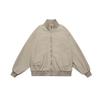 Chaqueta Resistente de Lona Pesada Lavada Estilo Retro Antiguo Cuello Alto Tipo Chico Duro para Hombre Chaqueta Casual Primavera y Otoño Q1083