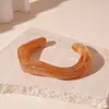 Pulseras Populares Transfronterizas Europeas y Americanas, Pulseras Anchas de Ola Irregular Manchadas de Acrílico, Pulseras de Nicho de Alta Gama para Mujer
