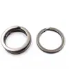 Llavero metálico circular, plano, color negro mate, color cromo dorado KC, caja de regalo, candado para bolso, llavero, disponible en stock