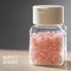 Botellas de plástico personalizadas para guardar cuentas, botellas cuadradas pequeñas de PET con tapa abatible, botellas transparentes dispensadoras para manualidades