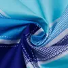 Conjunto de três peças para dormitório escolar: Lençóis, capa de edredom e fronhas de puro algodão com xadrez azul grande e listras azuis para instituições e empresas