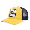 Especial transfronterizo para gorra de béisbol de malla con parche de animal y protección solar, bordado europeo y americano, gorra de béisbol de camionero de comercio exterior