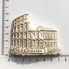 Ímãs de Geladeira de Cidades Turísticas Europeias, Atrações Famosas, Artesanato Comemorativo, Ímãs de Parede de Resina Estereoscópica