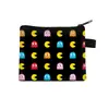 Cartera de monedas de dibujos animados de Pac-Man, monedero con cremallera, tarjetero con temática de videojuegos y bolsa para guardar auriculares - al por mayor