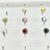 F136 Liga de Titânio Três Pontas Bola Zircônia Brincos de Bola Redonda Titânio G23 Studs Labiais Studs de Língua Joias para Piercing Piercing Rosqueado