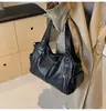 Bolso de hombro de color liso con textura simple, estilo retro europeo y americano, transfronterizo, gran capacidad, adecuado para viajes de negocios y para ir al trabajo, bolso de mano casual versátil