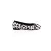 Zapatos de tacón bajo poco profundos para mujer, estilo nuevo de primavera, que aumentan la altura 3 cm, retro, con estampado de leopardo de crin de caballo, lunares, punta redonda, lazo