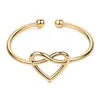 Estilo europeo y americano, minimalista y elegante, anillo abierto de corazón hueco anudado de colores, anillo con forma de corazón de melocotón para mujer