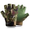 Guantes Tácticos de Medio Dedo para Hombres y Mujeres para Montañismo al Aire Libre, Escalada en Roca, Ciclismo, Antideslizantes, Resistentes al Desgaste, Sin Dedos, Fans Militares, Protección Solar