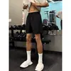 Pantalones Cortos Deportivos de Fitness Estilo Americano Verano Blanco y Negro Secado Rápido Pantalones Cortos de Baloncesto para Hombre Pantalones Cortos Deportivos para Correr para Hombre