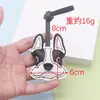Chaveiro Criativo de Cachorro em Couro, Bulldog Francês Fofo de Desenho Animado, Pingente de Bolsa Exquisito de Alta Qualidade, Acessórios, Pequenos Presentes