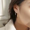 Aretes Largos de Borla de un Carácter para Mujer Coreanos Elegantes Simples Populares en Internet Moda Ins Diseño Geométrico con Sentido Hebilla para la Oreja