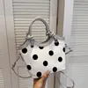 Elegante bolso de mujer estilo Chanel 2026 nuevo modelo bordado de diamantes bolso de cadena bolso cubo con cordón bolso de hombro cruzado