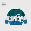 Suéter de punto de tres colores estilo coreano de algodón puro para niños, suéter de bebé engrosado para otoño e invierno, suéter suave y esponjoso Clase A para bebé