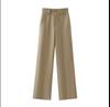 Calça Azul Marinho de Corte Amplo e Justo para Mulheres, Novo Estilo Outono e Inverno 2025, Solta, Emagrecimento, Petite, Casual, Calça Reta com Caimento