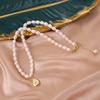 Nuevo Collar de Perlas Naturales de Agua Dulce Estrella Colgante en Forma de Corazón Collar de Perlas Diseño Nicho Sentido de Alta Gama Cadena para Suéter