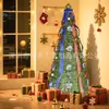 Decoração de Árvore de Natal com Fita de 1,8m Transfronteiriça Árvore de Natal Artificial Luminosa de Pinheiro Decoração de Feriado Árvore Pode Ser Decorada por DIY Árvore de Natal