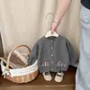 Ropa de Bebé Ins para Primavera y Otoño para Hombres y Mujeres Traje de Peto Tejido de Otoño para Bebé para Salir Tejido de Punto Mono de Una Pieza Harem