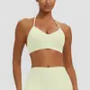 Sutiã esportivo novo estilo transfronteiriço, sem costura, com bojo, de amarrar no pescoço, sexy, absorvente de choque, secagem rápida, para corrida, fitness e yoga, feminino