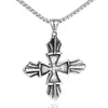 Joyería Europea y Americana al por Mayor, Nuevo Collar Cruzado de Comercio Exterior, Colgante de Acero Inoxidable 316, Colgante Vintage para Hombre Jd