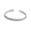 Pulsera con patrón de neumático tallado personalizado de estilo retro europeo y americano de hip hop para mujer, marca de moda popular sencilla, joyería de mano abierta de plata tailandesa