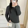Camiseta Térmica Redonda de Manga Longa Plus Size 300/100kg para Mulheres, Blusa Versátil da Moda Falsa de Duas Peças para Primavera