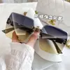 Populares Gafas de Sol sin Marco que Cambian de Color, Modernas Gafas de Sol para Exteriores con Protección UV de Color Degradado, Mismo Estilo que las Usadas por Celebridades de Internet