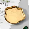 Bandeja de almacenamiento creativa con forma de cabeza de gato y pata de gato, Bandeja pequeña para artículos de escritorio, joyas, Auriculares