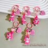 Criativo Internet Celebrant Morango Urso Chaveiro Meninas Bonito Moda Urso Celular Lanyard Estudante Bolsa de Resina Pingente