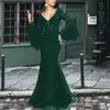 Vestido de Noche Negro 2025 Nuevo Estilo Noble Sexy Delgado Cola de Pez Largo Vestido de Banquete Femenino Negro Ancla