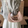 Bolsa Tote de Palha com Letras Estilo Novo Primavera 2025 para Mulheres, Grande Capacidade Texturizada, Bolsa de Ombro/Axila para Mamães