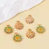 Acessórios para Joias DIY Liga Retro Pequeno Fresco Girassol Margarida Pingente de Gota de Óleo Acessórios de Pingente para Brincos Caseiros