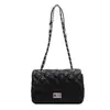 Bolsa Pequena de Luxo Feminina 2023 Nova Tendência Fashion Bolsa Feminina Xadrez Diamante Bolsa com Corrente Textura Versátil Transversal Bolsa Quadrada Pequena