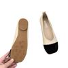Sapatos baixos de camada única Sapatos femininos rasos mutantes de ervilha 2025 Novos sapatos de concha slip-on de primavera e outono Estilo perfumado Mary Jane Sapatos de leite